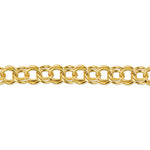 Gold Double Link Charm Bracelet - 14k Yellow Gold / 6 mm / 7 in