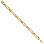 Gold Double Link Charm Bracelet - 14k Yellow Gold / 6 mm / 7 in
