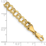 Gold Double Link Charm Bracelet - 14k Yellow Gold / 6 mm / 7 in