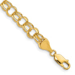 Gold Double Link Charm Bracelet - 14k Yellow Gold / 6.5 mm / 7 in