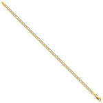 Gold Double Link Charm Bracelet - 14k Yellow Gold / 3 mm / 7 in