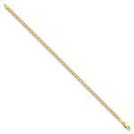 Gold Double Link Charm Bracelet - 14k Yellow Gold / 3.5 mm / 7 in