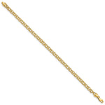 14k Yellow Gold 3.75mm Diamond-cut Solid Heavy Double Link Charm Bracelet, view 2 - 7 in