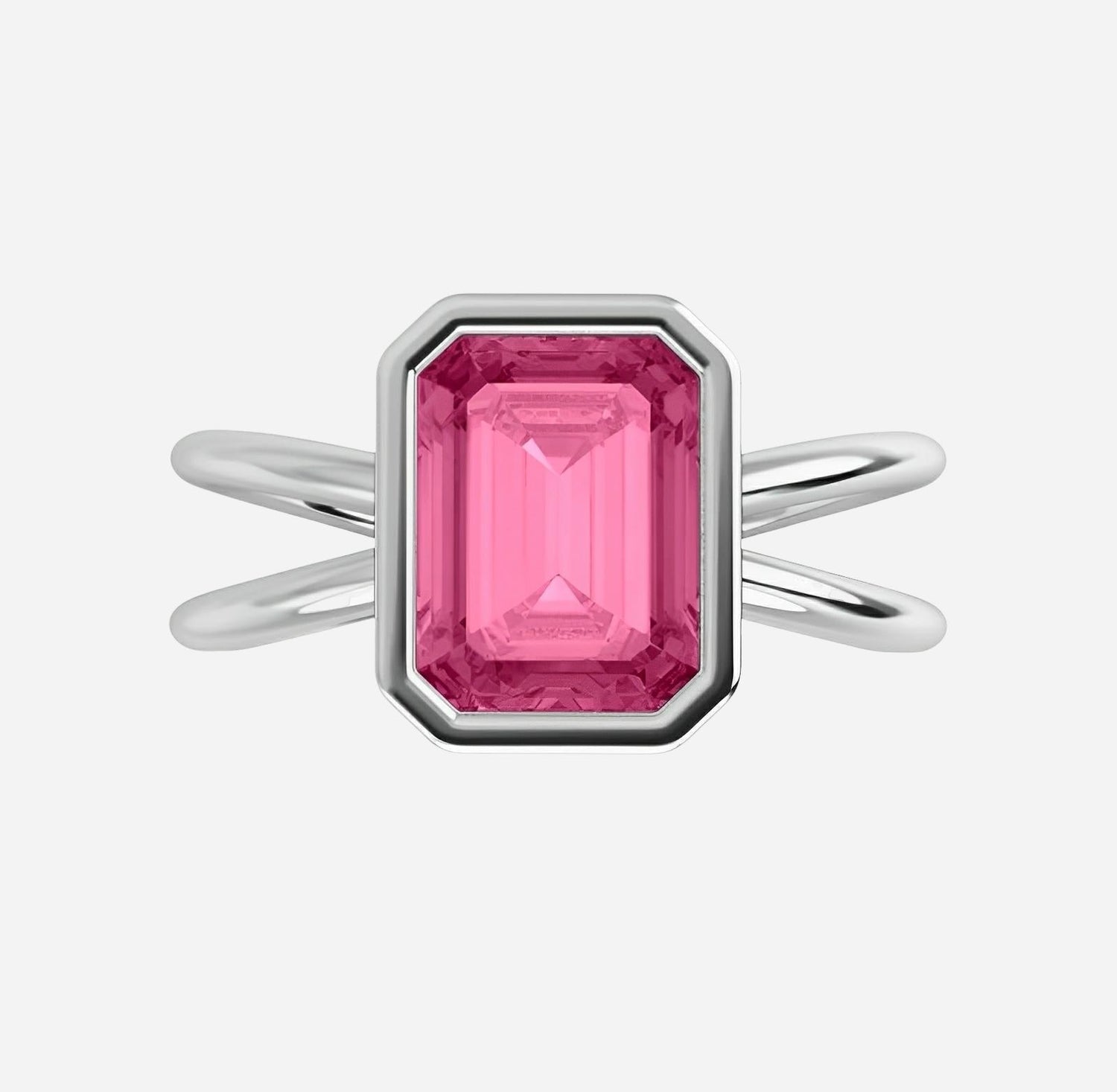 Color gem ring with imitation ruby & 14kt yellow gold