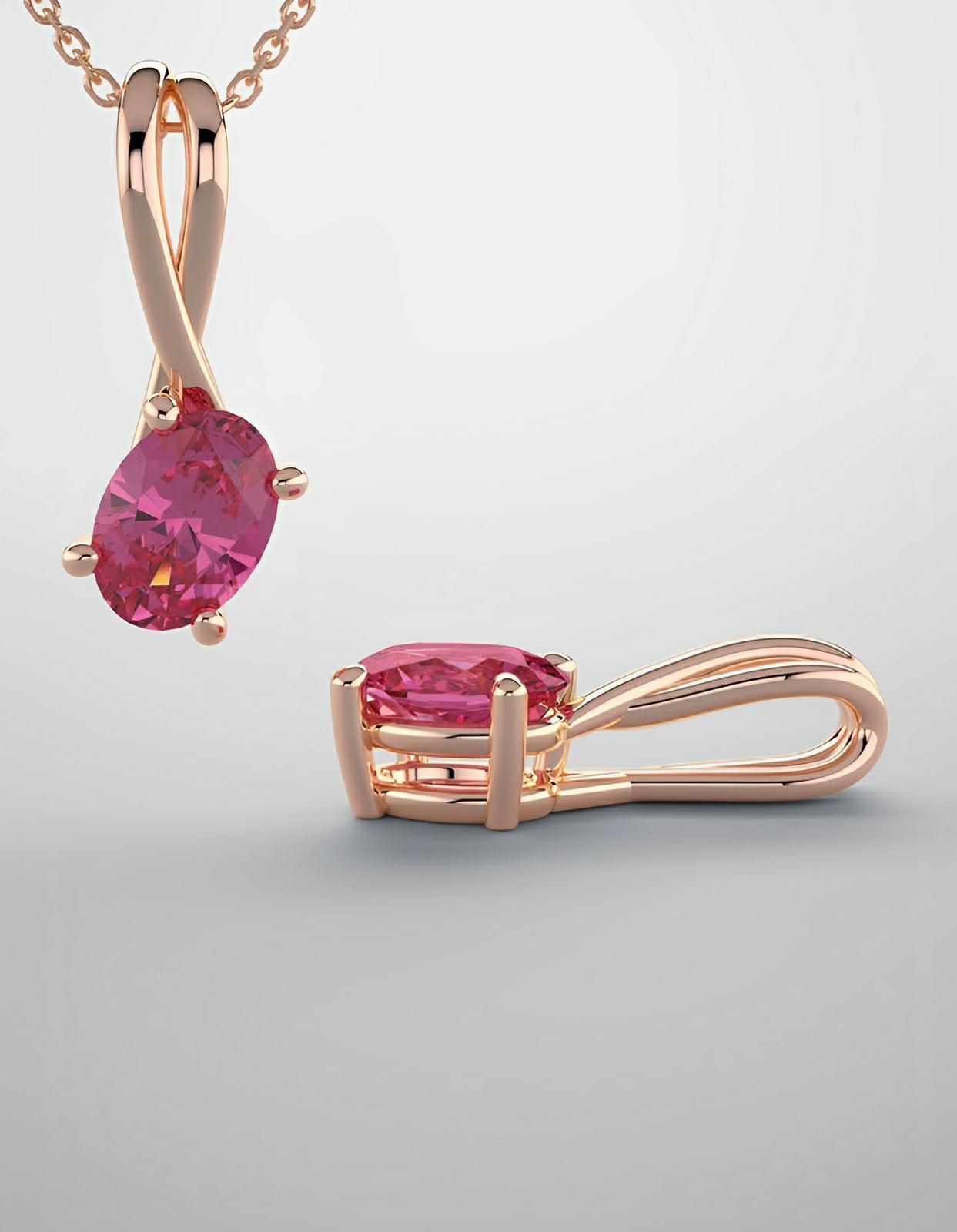 Rose gold and pink spinel necklace