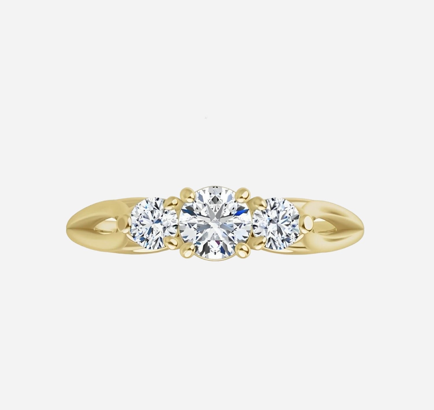 White gold past, present and future natural diamond ring