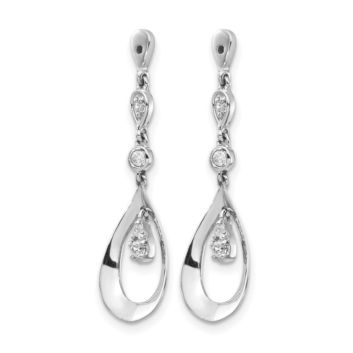 Diamond Earring Jackets - 14k White Gold