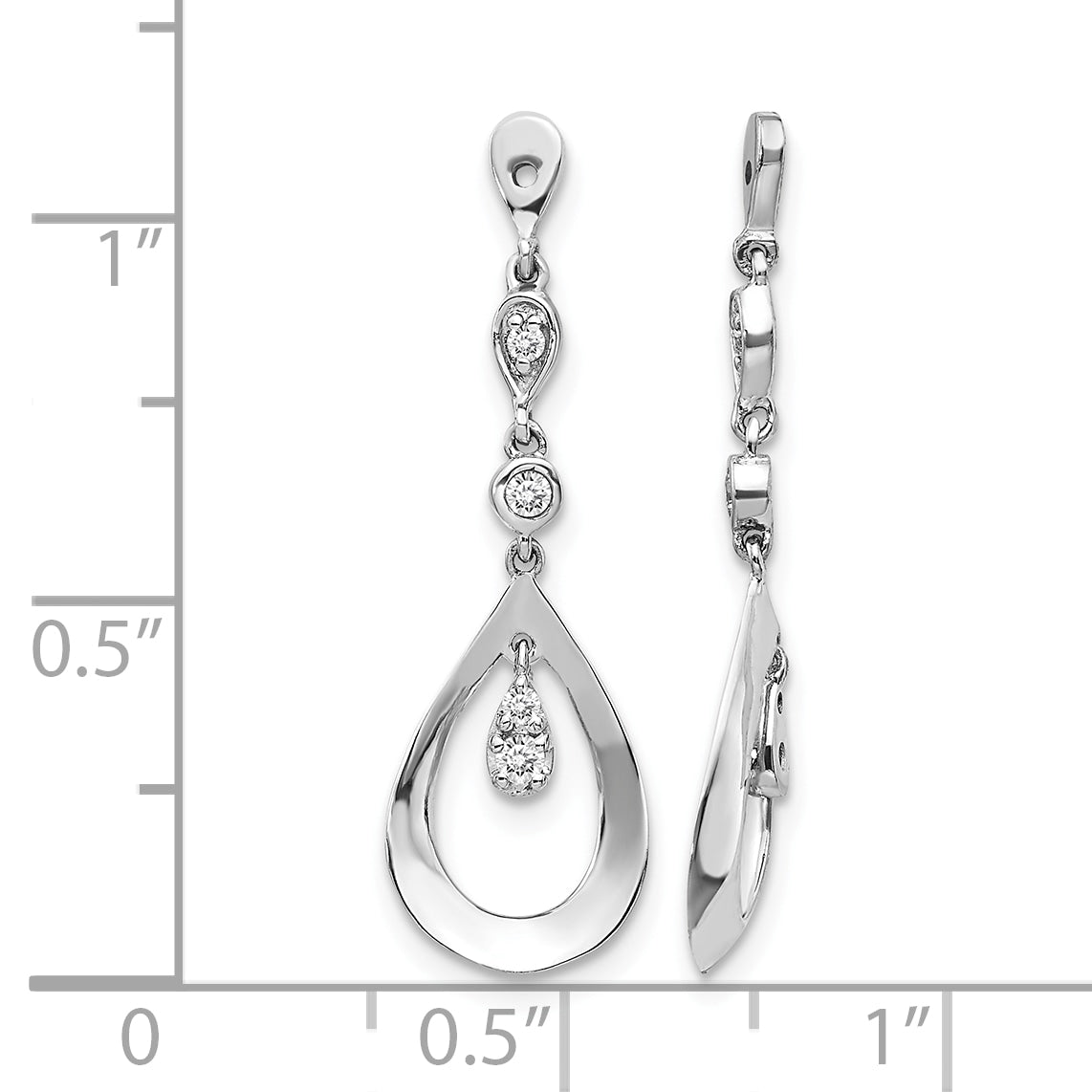 Diamond Earring Jackets - 14k White Gold
