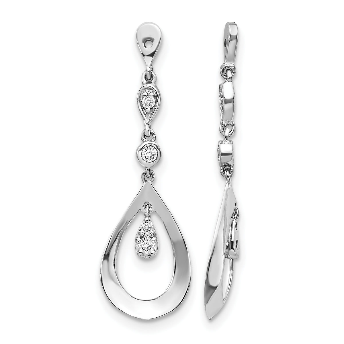 Diamond Earring Jackets - 14k White Gold#14k White Gold