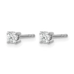Round Lab Grown Diamond 4-Prong Studs - 14k White Gold / 1/10 ctw. / VS+ F+