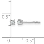Round Lab Grown Diamond 4-Prong Studs - 14k White Gold / 1/10 ctw. / VS+ F+