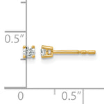 Round Lab Grown Diamond 4-Prong Studs - 14k Yellow Gold / 1/10 ctw. / VS+ F+