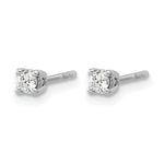 Round Lab Grown Diamond 4-Prong Studs - 14k White Gold / 1/8 ctw. / VS/SI+ G+