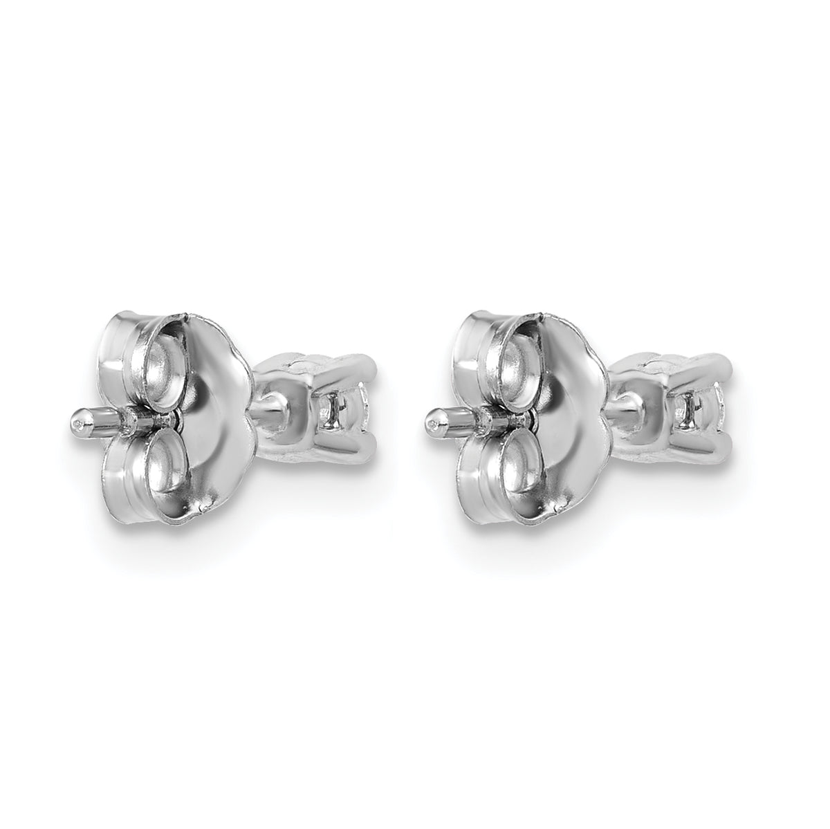 Round Lab Grown Diamond 4-Prong Studs - 14k White Gold / 1/5 ctw. / VS/SI+ F+