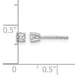 Round Lab Grown Diamond 4-Prong Studs - 14k White Gold / 1/5 ctw. / VS/SI+ F+