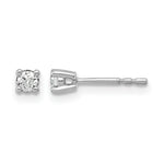 Round Lab Grown Diamond 4-Prong Studs - 14k White Gold / 1/5 ctw. / VS/SI+ F+