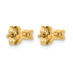 Round Lab Grown Diamond 4-Prong Studs - 14k Yellow Gold / 1/8 ctw. / VS/SI+ F+