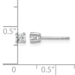 Round Lab Grown Diamond 4-Prong Studs - 14k White Gold / 1/5 ctw. / VS+ F+