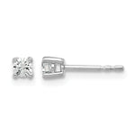 Round Lab Grown Diamond 4-Prong Studs - 14k White Gold / 1/5 ctw. / VS+ F+