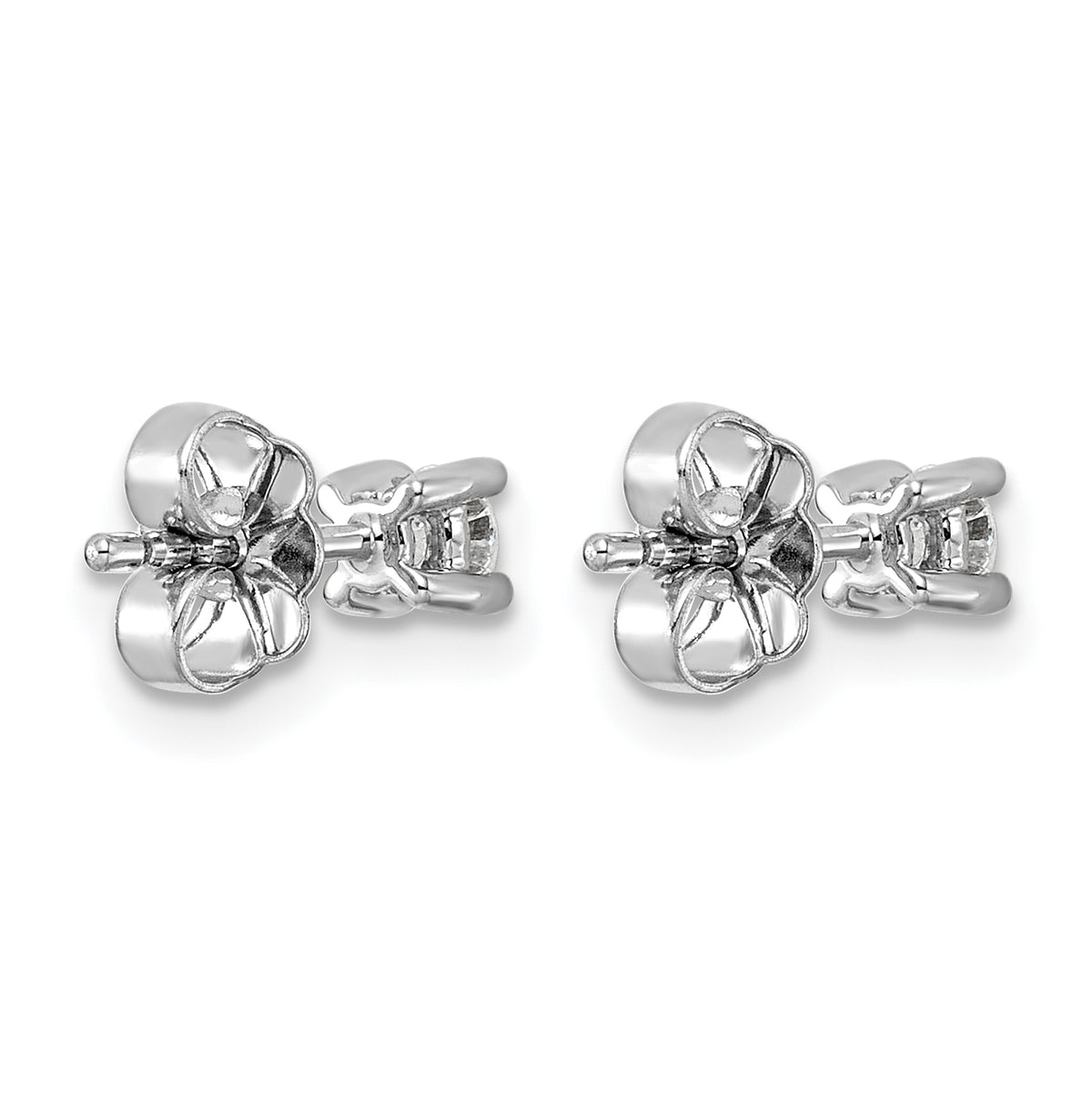 Round Lab Grown Diamond 4-Prong Studs - 14k White Gold / 1/4 ctw. / VS+ F+ Certified