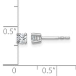 Round Lab Grown Diamond 4-Prong Studs - 14k White Gold / 1/4 ctw. / VS+ F+
