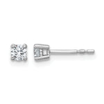 Round Lab Grown Diamond 4-Prong Studs - 14k White Gold / 1/4 ctw. / VS+ F+
