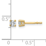 Round Lab Grown Diamond 4-Prong Studs - 14k Yellow Gold / 1/4 ctw. / VS+ F+