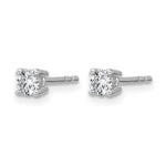 Round Lab Grown Diamond 4-Prong Studs - 14k White Gold / 1/3 ctw. / VS+ F+