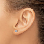 Round Lab Grown Diamond 4-Prong Studs - 14k White Gold / 1/3 ctw. / VS+ F+