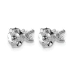 Round Lab Grown Diamond 4-Prong Studs - 14k White Gold / 1/3 ctw. / VS+ F+