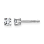 Round Lab Grown Diamond 4-Prong Studs - 14k White Gold / 1/3 ctw. / VS+ F+