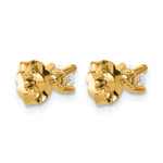 Round Lab Grown Diamond 4-Prong Studs - 14k Yellow Gold / 1/3 ctw. / VS+ F+