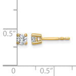 Round Lab Grown Diamond 4-Prong Studs - 14k Yellow Gold / 1/3 ctw. / VS+ F+
