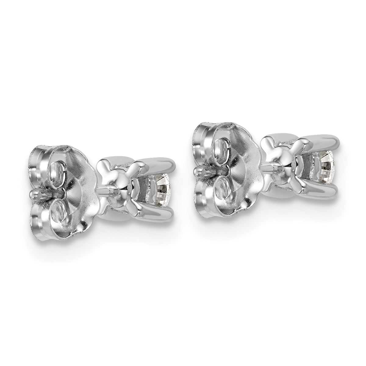 Round Lab Grown Diamond 4-Prong Studs - 14k White Gold / 1/4 ctw. / VS/SI+ G+