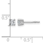 Round Lab Grown Diamond 4-Prong Studs - 14k White Gold / 1/4 ctw. / VS/SI+ G+
