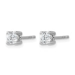 Round Lab Grown Diamond 4-Prong Studs - 14k White Gold / 1/2 ctw. / VS+ F+