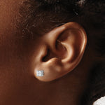 Round Lab Grown Diamond 4-Prong Studs - 14k White Gold / 1/2 ctw. / VS+ F+