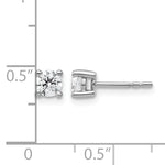 Round Lab Grown Diamond 4-Prong Studs - 14k White Gold / 1/2 ctw. / VS+ F+