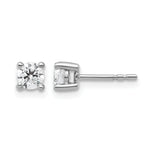 Round Lab Grown Diamond 4-Prong Studs - 14k White Gold / 1/2 ctw. / VS+ F+