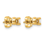 Round Lab Grown Diamond 4-Prong Studs - 14k Yellow Gold / 1/2 ctw. / VS+ F+