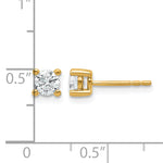 Round Lab Grown Diamond 4-Prong Studs - 14k Yellow Gold / 2/3 ctw. / VS+ F+