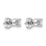 Round Lab Grown Diamond 4-Prong Studs - 14k White Gold / 2/3 ctw. / VS+ F+