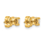 Round Lab Grown Diamond 4-Prong Studs - 14k Yellow Gold / 2/3 ctw. / VS/SI+ G+