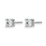 Round Lab Grown Diamond 4-Prong Studs - 14k White Gold / 7/8 ctw. / VS+ F+