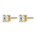 Round Lab Grown Diamond 4-Prong Studs - 14k Yellow Gold / 7/8 ctw. / VS+ F+