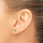 Round Lab Grown Diamond 4-Prong Studs - 14k Yellow Gold / 7/8 ctw. / VS+ F+