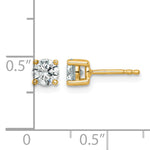 Round Lab Grown Diamond 4-Prong Studs - 14k Yellow Gold / 7/8 ctw. / VS+ F+