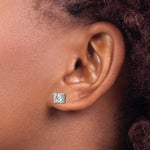 Round Lab Grown Diamond 4-Prong Studs - 14k White Gold / 1 ctw. / VS+ F+