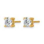 Lab Grown Diamond Gold 4-Prong Lightweight Solitaire Earrings - 14k Yellow Gold / 1 ctw. / VS/SI+ G+