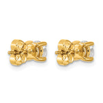 Round Lab Grown Diamond 4-Prong Studs - 14k Yellow Gold / 1 ctw. / VS+ F+